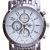 Мъжки часовник  Michael John Сребрист с бяла метална каишка, 2 - Kalapod.bg